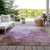 10' X 14' Lavender Brown And Ivory Abstract Washable Indoor Outdoor Area Rug