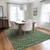 8' X 10' Sage Geometric Washable Non Skid Indoor Outdoor Area Rug