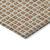 8' Orange Beige And Copper Round Geometric Washable Indoor Outdoor Area Rug