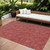 8' X 10' Red And Ivory Geometric Washable Indoor Outdoor Area Rug - 608219207496