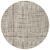 8' Brown Beige And Ivory Round Striped Washable Indoor Outdoor Area Rug