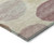 8' Salmon Ivory And Mauve Round Geometric Washable Indoor Outdoor Area Rug