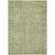10' X 14' Sage Green And Brown Oriental Washable Indoor Outdoor Area Rug