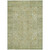 10' X 14' Sage Green And Brown Oriental Washable Indoor Outdoor Area Rug