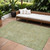 10' X 14' Sage Green And Brown Oriental Washable Indoor Outdoor Area Rug