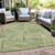 8' X 10' Green And Olive Green Geometric Washable Indoor Outdoor Area Rug