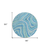 8' Navy Blue And Denim Blue Round Abstract Washable Indoor Outdoor Area Rug