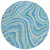 8' Navy Blue And Denim Blue Round Abstract Washable Indoor Outdoor Area Rug Transitional Style - Navy Blue, Denim Blue Color