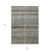 9' X 12' Pewter And Green Striped Washable Indoor Outdoor Area Rug