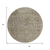 8' Pewter And Beige Round Abstract Washable Indoor Outdoor Area Rug
