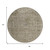 8' Pewter And Beige Round Abstract Washable Indoor Outdoor Area Rug