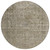 8' Pewter And Beige Round Abstract Washable Indoor Outdoor Area Rug