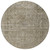 8' Pewter And Beige Round Abstract Washable Indoor Outdoor Area Rug