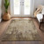 10' X 14' Brown And Beige Abstract Washable Indoor Outdoor Area Rug Transitional Style - Brown, Beige Color