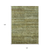 10' X 14' Olive Green And Brown Striped Washable Indoor Outdoor Area Rug