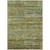 10' X 14' Olive Green And Brown Striped Washable Indoor Outdoor Area Rug