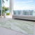 8' X 10' Sage Artichoke Green And Mint Green Geometric Washable Indoor Outdoor Area Rug
