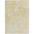 9' X 12' Gold Wheat And Beige Floral Washable Indoor Outdoor Area Rug