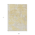 9' X 12' Gold Wheat And Beige Floral Washable Indoor Outdoor Area Rug