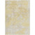 9' X 12' Gold Wheat And Beige Floral Washable Indoor Outdoor Area Rug