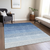 10' X 14' Blue And Gray Ombre Washable Indoor Outdoor Area Rug