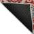 8' X 10' Red Beige And Navy Blue Floral Washable Indoor Outdoor Area Rug