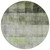 8' Olive Green Round Ombre Washable Indoor Outdoor Area Rug