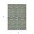 10' X 14' Olive Green And Gray Striped Washable Indoor Outdoor Area Rug