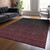 10' X 14' Merlot And Charcoal Abstract Washable Indoor Outdoor Area Rug