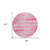 8' Pink And Ivory Round Striped Washable Indoor Outdoor Area Rug