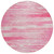 8' Pink And Ivory Round Striped Washable Indoor Outdoor Area Rug - Pink, Ivory