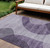 8' X 10' Purple Lavender And Eggplant Abstract Washable Indoor Outdoor Area Rug