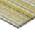 8' Round Gold Round Striped Washable Non Skid Indoor Outdoor Area Rug