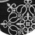 8' Black Gray And Ivory Round Floral Medallion Washable Indoor Outdoor Area Rug
