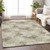 9' X 12' Beige Green And Ivory Polka Dot Washable Indoor Outdoor Area Rug
