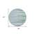 8' Sky Blue Aqua And Gray Round Striped Washable Indoor Outdoor Area Rug