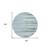 8' Sky Blue Aqua And Gray Round Striped Washable Indoor Outdoor Area Rug