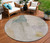 8' Beige And Taupe Round Abstract Washable Indoor Outdoor Area Rug - Beige, Taupe