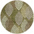 8' Olive Green Artichoke Green And Gray Round Floral Washable Indoor Outdoor Area Rug