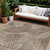 9' X 12' Chocolate And Ivory Floral Washable Indoor Outdoor Area Rug - Chocolate, Ivory