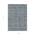 8' X 10' Teal Blue Aqua And Gray Striped Washable Indoor Outdoor Area Rug
