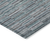 8' X 10' Teal Blue Aqua And Gray Striped Washable Indoor Outdoor Area Rug