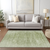 10' X 14' Artichoke Green And Fern Green Abstract Washable Indoor Outdoor Area Rug