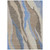 10' X 14' Taupe Tan And Blue Abstract Washable Indoor Outdoor Area Rug