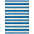 9' X 12' Navy Blue Striped Washable Non Skid Indoor Outdoor Area Rug