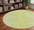 8' Artichoke Green And Ivory Round Abstract Washable Indoor Outdoor Area Rug