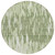8' Green And Ivory Round Abstract Washable Indoor Outdoor Area Rug Transitional Style - Green, Ivory Color
