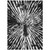 9' X 12' Black Charcoal And Ivory Abstract Washable Indoor Outdoor Area Rug