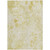 10' X 14' Gold Wheat And Ivory Floral Washable Indoor Outdoor Area Rug