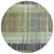8' Artichoke Green Charcoal And Purple Round Striped Washable Indoor Outdoor Area Rug - Artichoke Green, Charcoal, Purple